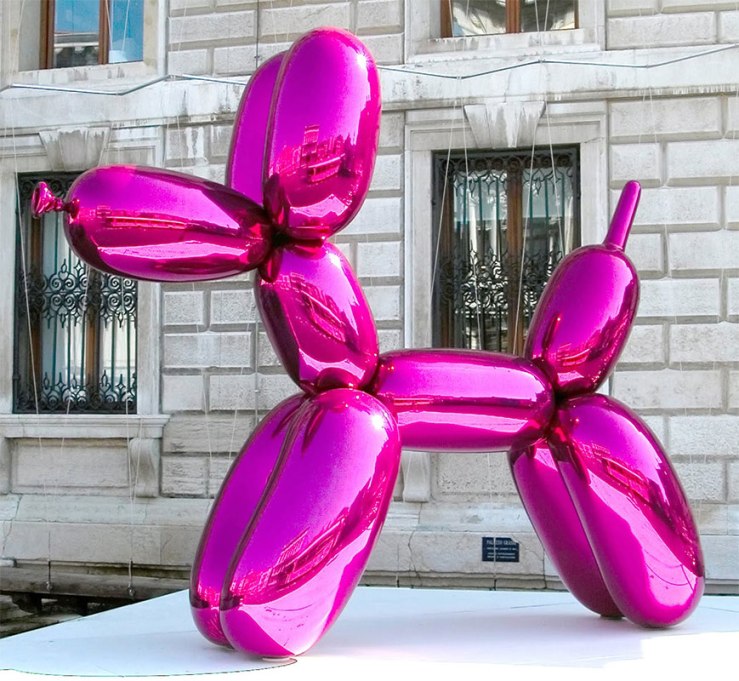 Jeff Koons, "Balloon Dog," chrome (2000)