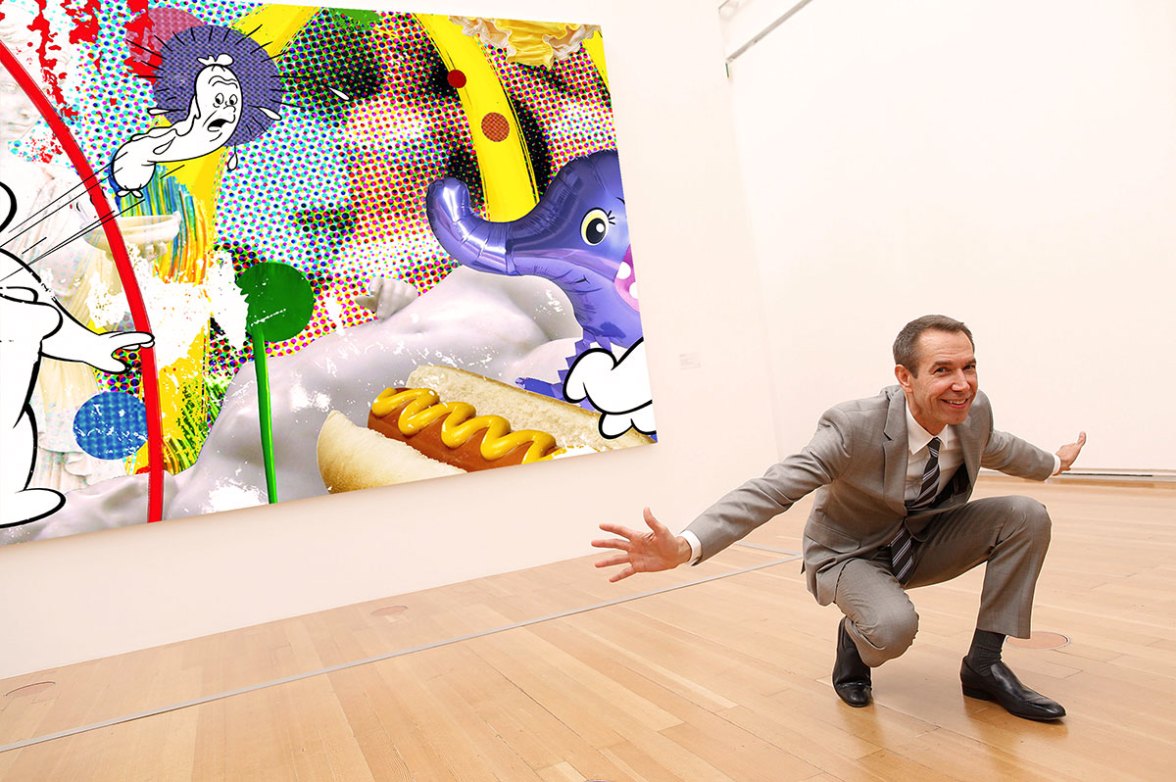 Jeff Koons painting "Arousing Curiosity"