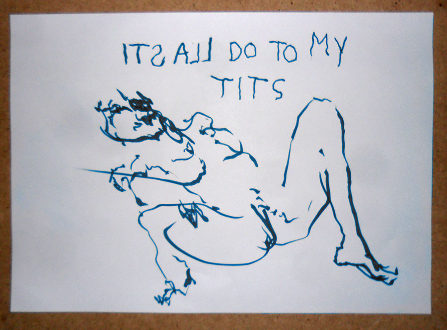 Tracey-Emin-it's-all-do-to-my-tits