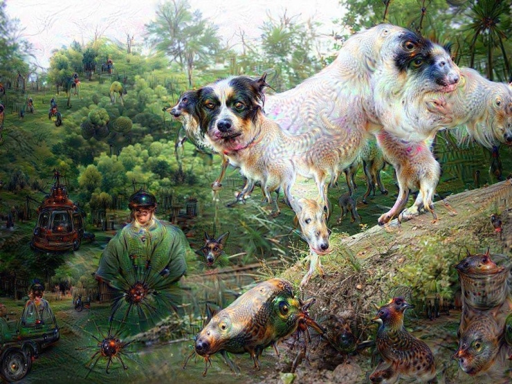 Google Deep Dream inceptionism dogs in dogs